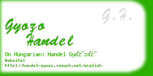 gyozo handel business card
